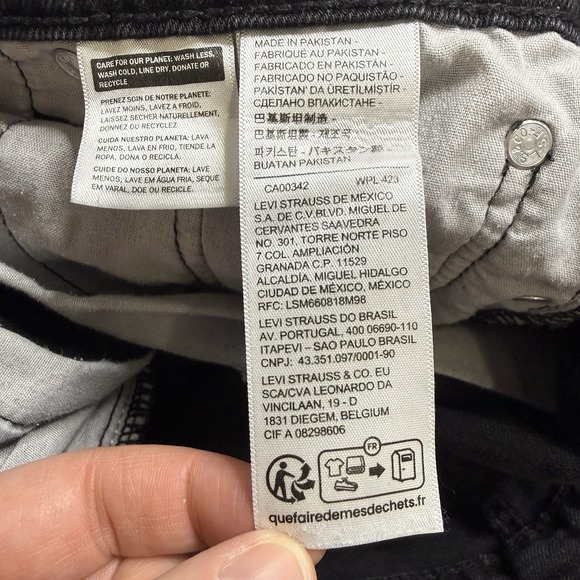 Levis 511 Jeans Mens 30x32 Black Slim Fit Straight Leg Stretch Denim Casual Pant - Picture 8 of 14